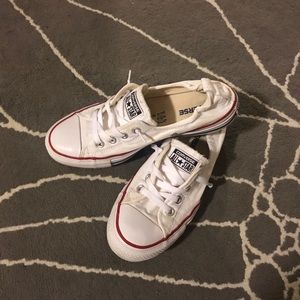 White Converse shoreline sneakers